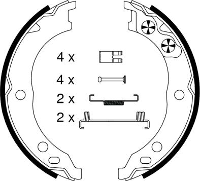 Textar 91064800 - Set saboti frana, frana de mana aaoparts.ro