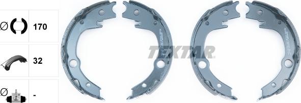 Textar 91063200 - Set saboti frana, frana de mana aaoparts.ro