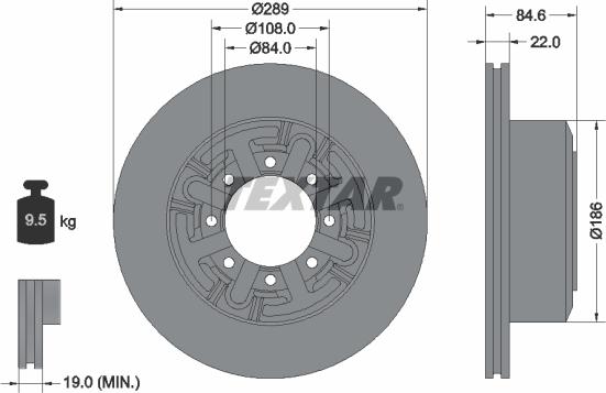 Textar 93089600 - Disc frana aaoparts.ro