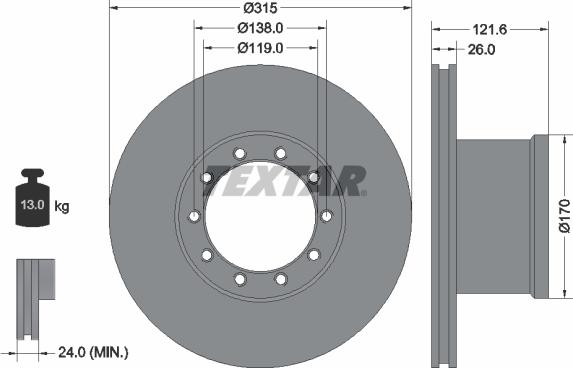 Textar 93084100 - Disc frana aaoparts.ro