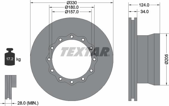 Textar 93085500 - Disc frana aaoparts.ro