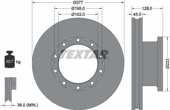Textar 93086900 - Disc frana aaoparts.ro