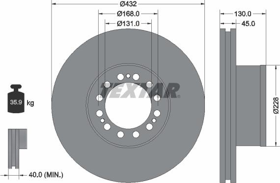 Textar 93087200 - Disc frana aaoparts.ro