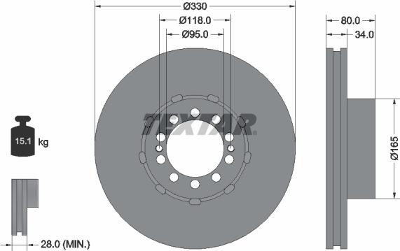 Textar 93192600 - Disc frana aaoparts.ro