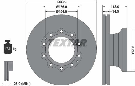 Textar 93143100 - Disc frana aaoparts.ro