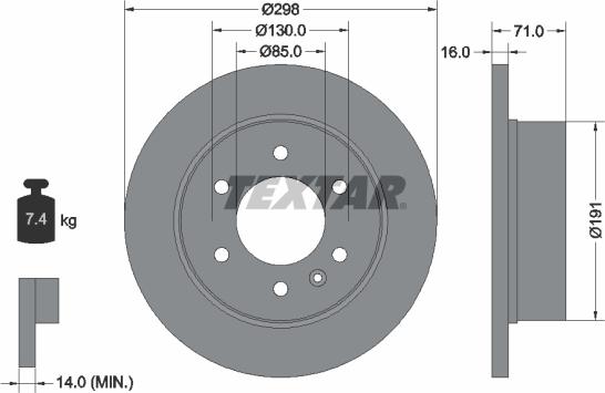 Textar 93143303 - Disc frana aaoparts.ro