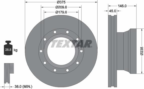 Textar 93142800 - Disc frana aaoparts.ro