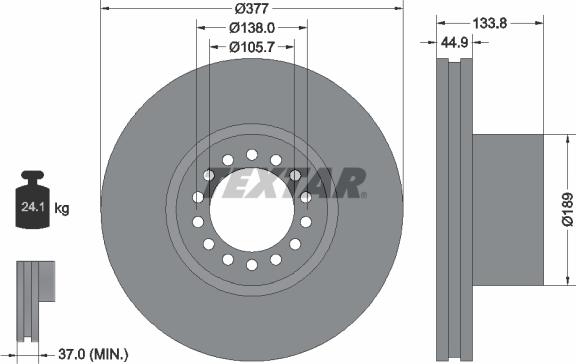 Textar 93101400 - Disc frana aaoparts.ro