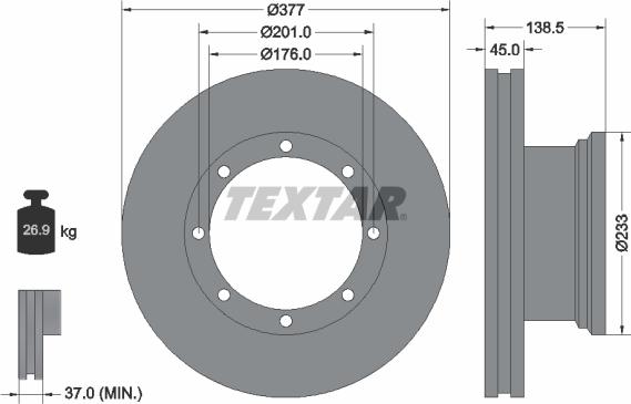 Textar 93101500 - Disc frana aaoparts.ro