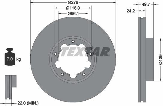 Textar 93185303 - Disc frana aaoparts.ro