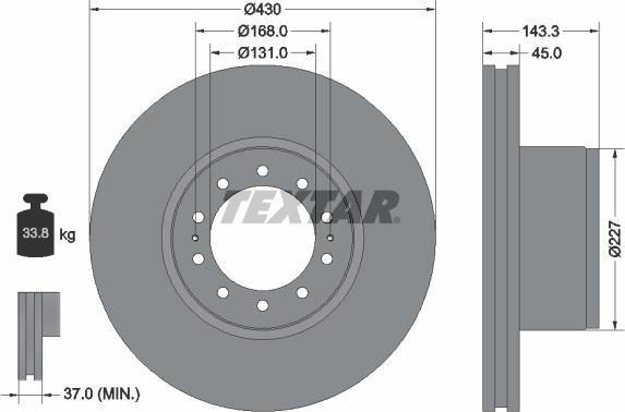 Textar 93186700 - Disc frana aaoparts.ro