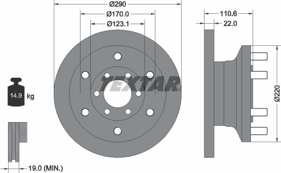 Textar 93175400 - Disc frana aaoparts.ro