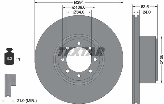 Textar 93175300 - Disc frana aaoparts.ro