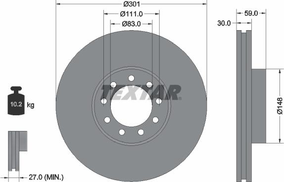 Textar 93177603 - Disc frana aaoparts.ro