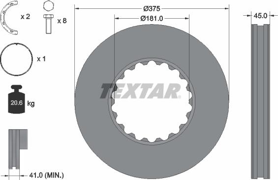 Textar 93322811 - Disc frana aaoparts.ro