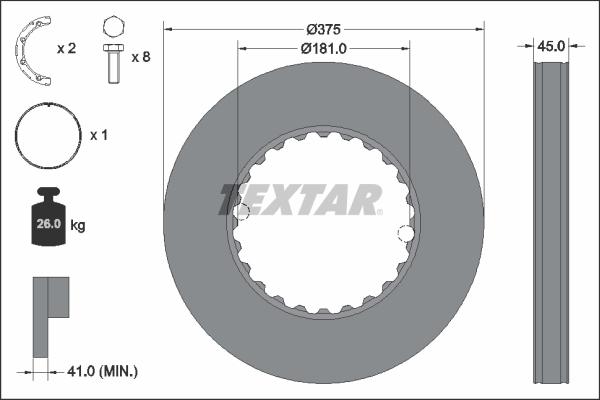 Textar 93291411 - Disc frana aaoparts.ro