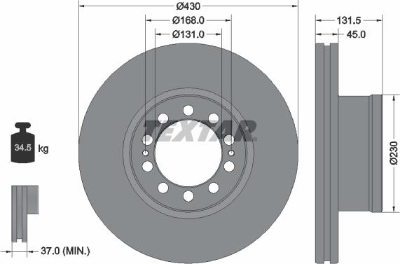 Textar 93291200 - Disc frana aaoparts.ro