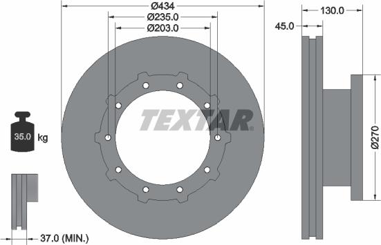 Textar 93243400 - Disc frana aaoparts.ro