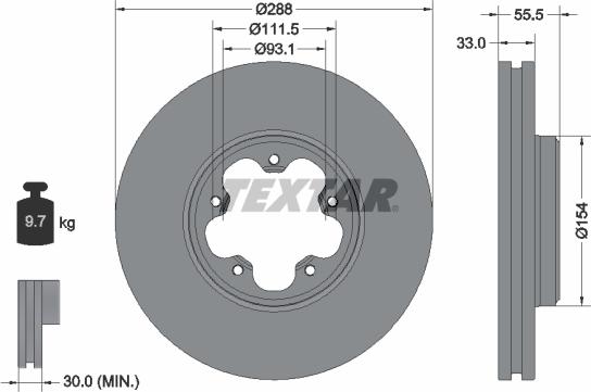 Textar 93260603 - Disc frana aaoparts.ro