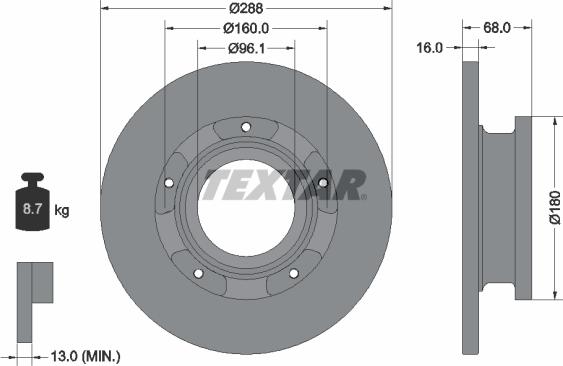 Textar 93260703 - Disc frana aaoparts.ro