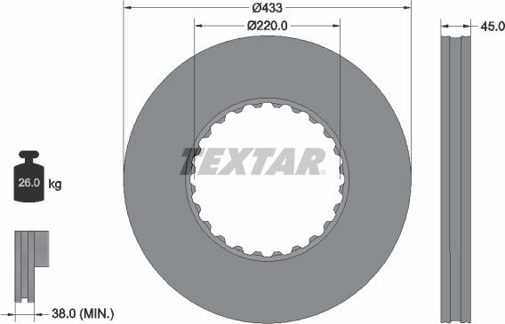 Textar 93272000 - Disc frana aaoparts.ro