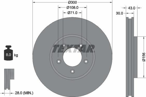 Textar 92099003 - Disc frana aaoparts.ro