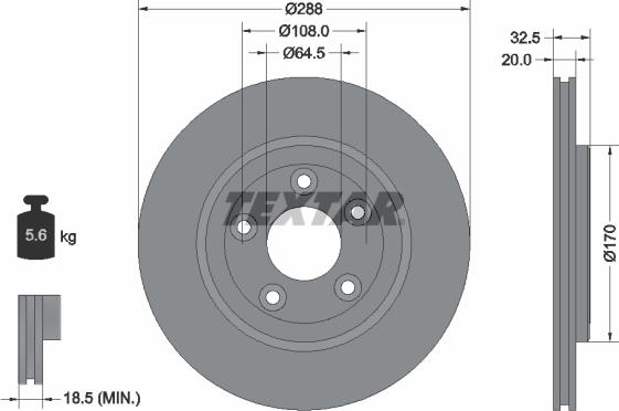 Textar 92099100 - Disc frana aaoparts.ro