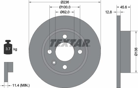 Textar 92090200 - Disc frana aaoparts.ro