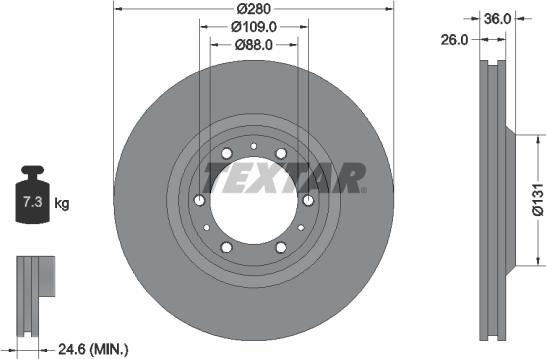 Textar 92091400 - Disc frana aaoparts.ro