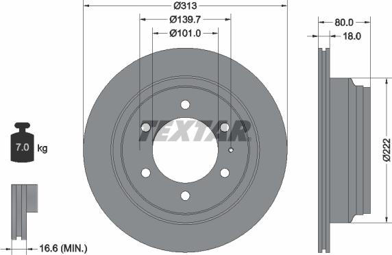 Textar 92091600 - Disc frana aaoparts.ro