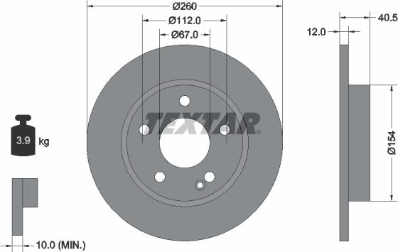 Textar 92091203 - Disc frana aaoparts.ro