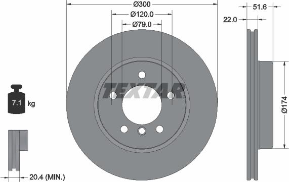 Textar 92097205 - Disc frana aaoparts.ro