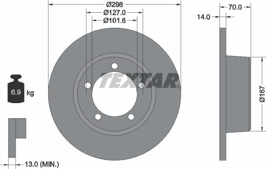 Textar 92040600 - Disc frana aaoparts.ro