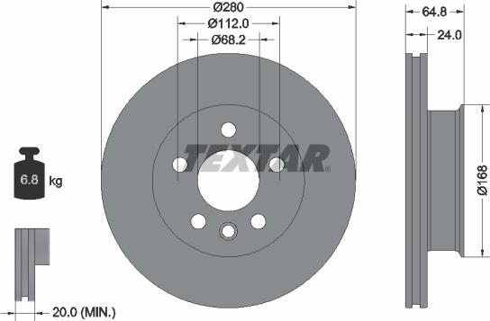 Textar 92056000 - Disc frana aaoparts.ro