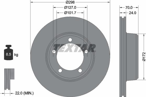 Textar 92061300 - Disc frana aaoparts.ro