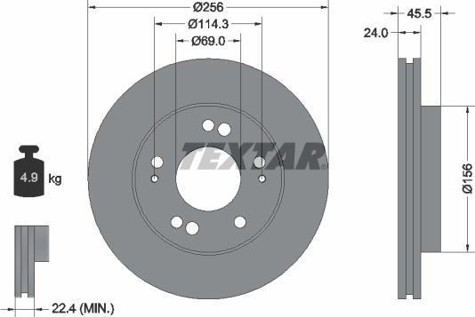 Textar 92063000 - Disc frana aaoparts.ro