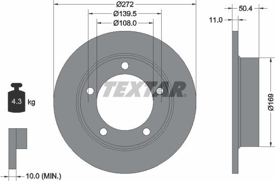 Textar 92019900 - Disc frana aaoparts.ro