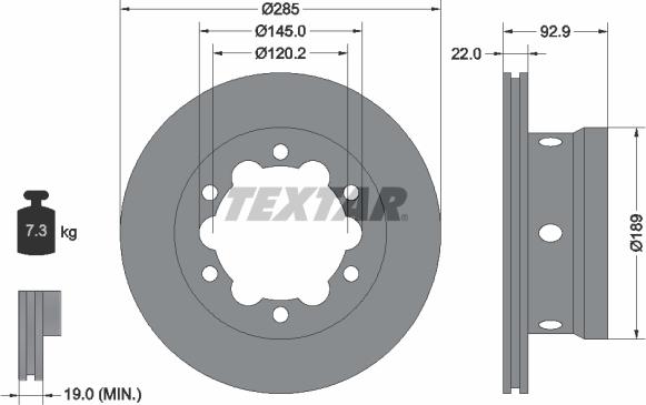 Textar 92089803 - Disc frana aaoparts.ro