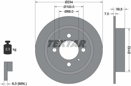 Textar 92080000 - Disc frana aaoparts.ro