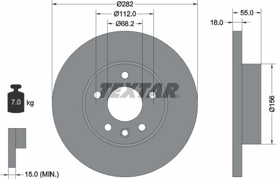 Textar 92083703 - Disc frana aaoparts.ro