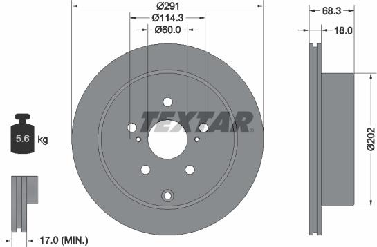 Textar 92082600 - Disc frana aaoparts.ro