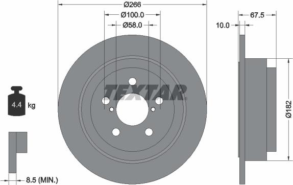 Textar 92082000 - Disc frana aaoparts.ro