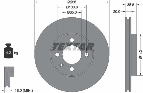 Textar 92036803 - Disc frana aaoparts.ro