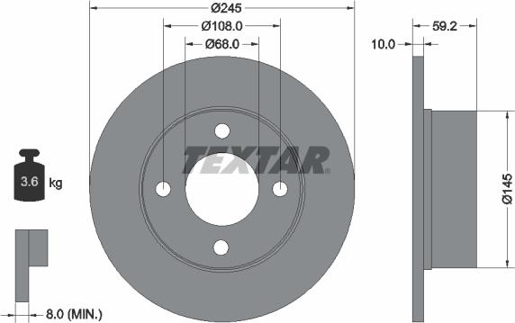 Textar 92026100 - Disc frana aaoparts.ro