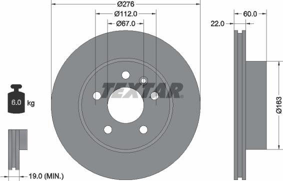 Textar 92074403 - Disc frana aaoparts.ro