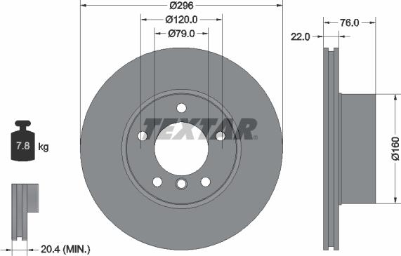 Textar 92075005 - Disc frana aaoparts.ro