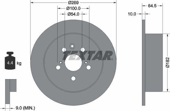 Textar 92070800 - Disc frana aaoparts.ro