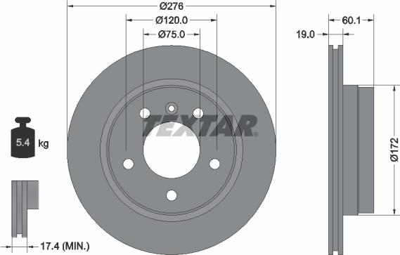 Textar 92072403 - Disc frana aaoparts.ro