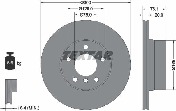 Textar 92199503 - Disc frana aaoparts.ro