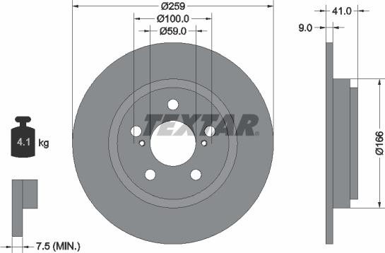 Textar 92199800 - Disc frana aaoparts.ro